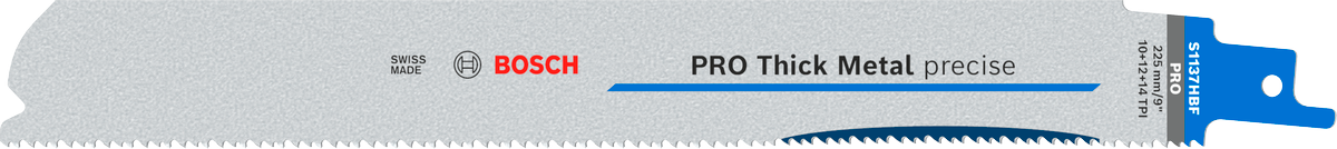 Bosch PROTHICKMETAL PRECISE S1137HBF BLADE 5PC (for precise and strong cuts in thick metal, high-quality material for enhanced durability and performance, bulk pack for continuous use), compatible with jigsaws.