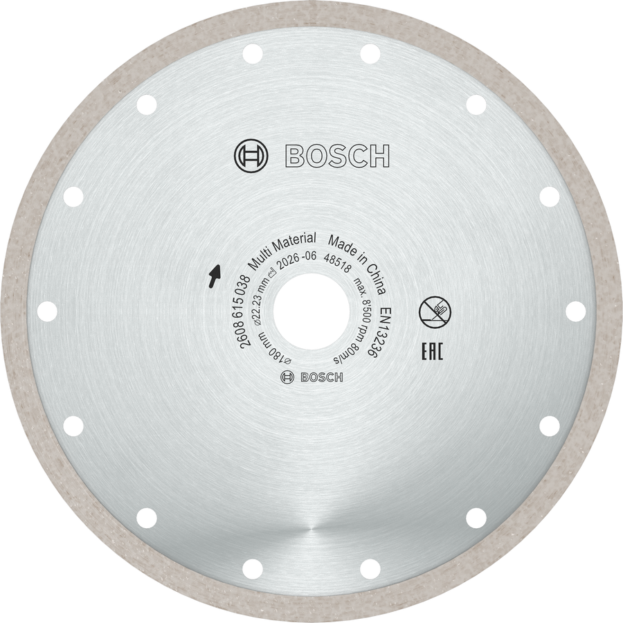 Bosch Diamond Cutting Disc ECO for Universal Turbo (180mm, For general construction materials, cost-effective)