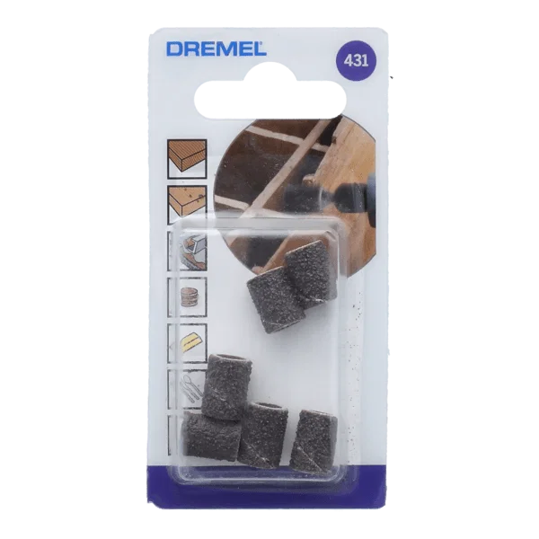 DREMEL 6-Piece 60-Grit Aluminium Oxide Sanding Band Dark Brown 6.4mm