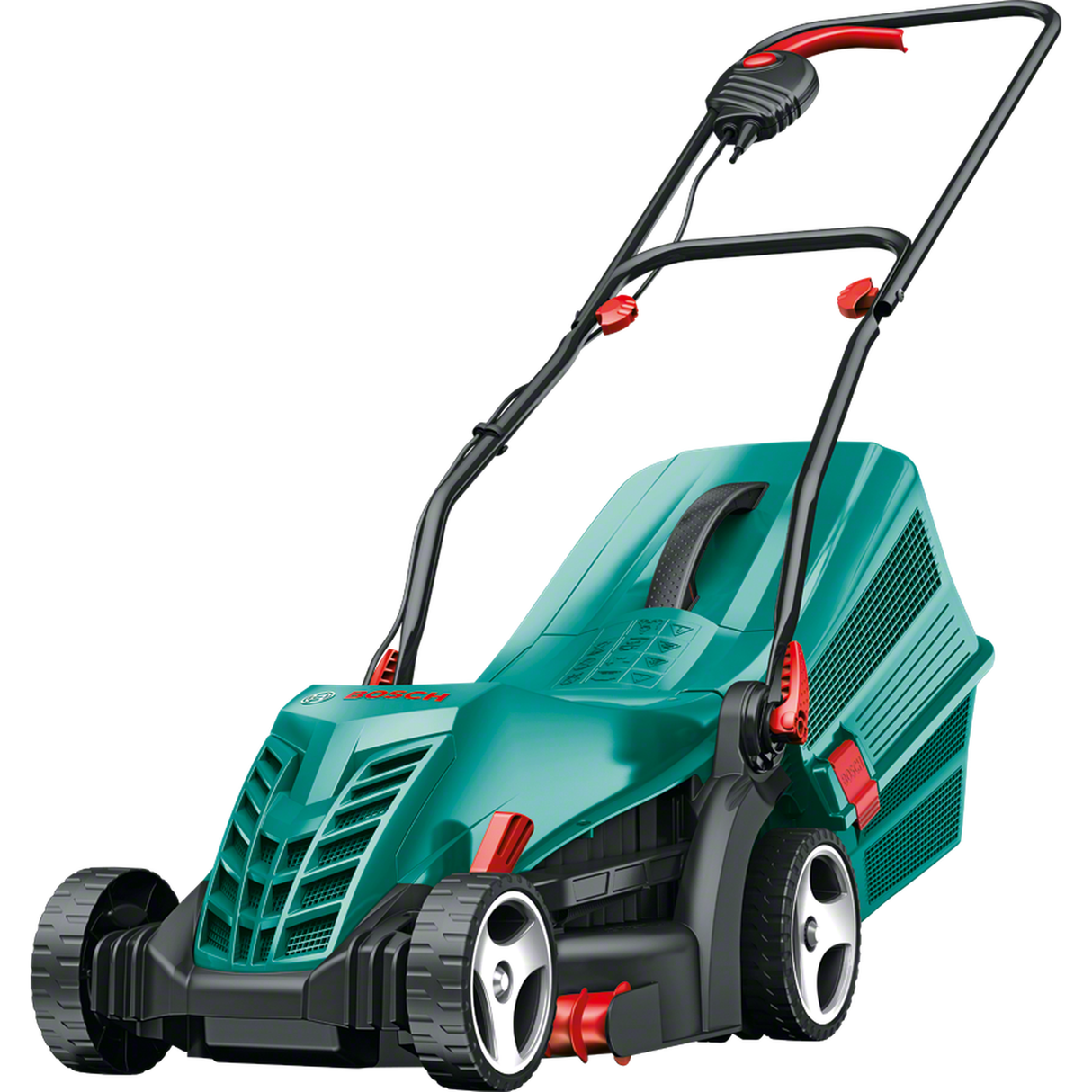Bosch Electric Lawn Mower Rotak 34 R (1300W motor, 34cm cutting width, For efficient lawn care)