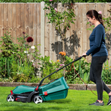 Bosch Electric Lawn Mower Rotak 34 R (1300W motor, 34cm cutting width, For efficient lawn care)