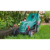 Bosch Electric Lawn Mower Rotak 34 R (1300W motor, 34cm cutting width, For efficient lawn care)