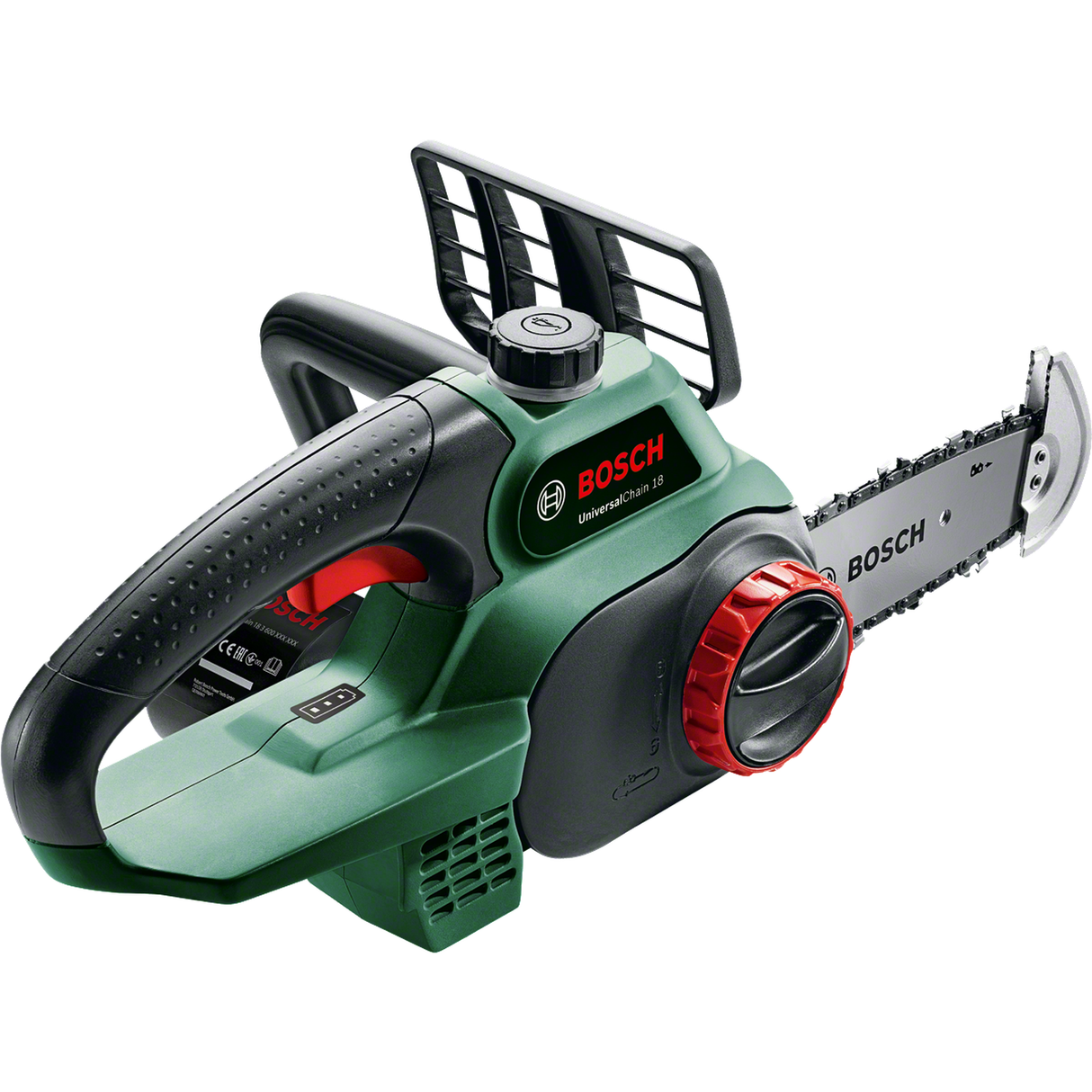 Bosch Garden Cordless Chainsaw UniversalChain 18 (18V, 20cm bar, 4.5m/s, SDS, auto-oil, 2.7kg body, POWER FOR ALL ALLIANCE)