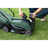 Bosch Cordless Lawn Mower CityMower 18-300 (18V 4.0Ah battery, 34cm cutting width, For urban lawns)