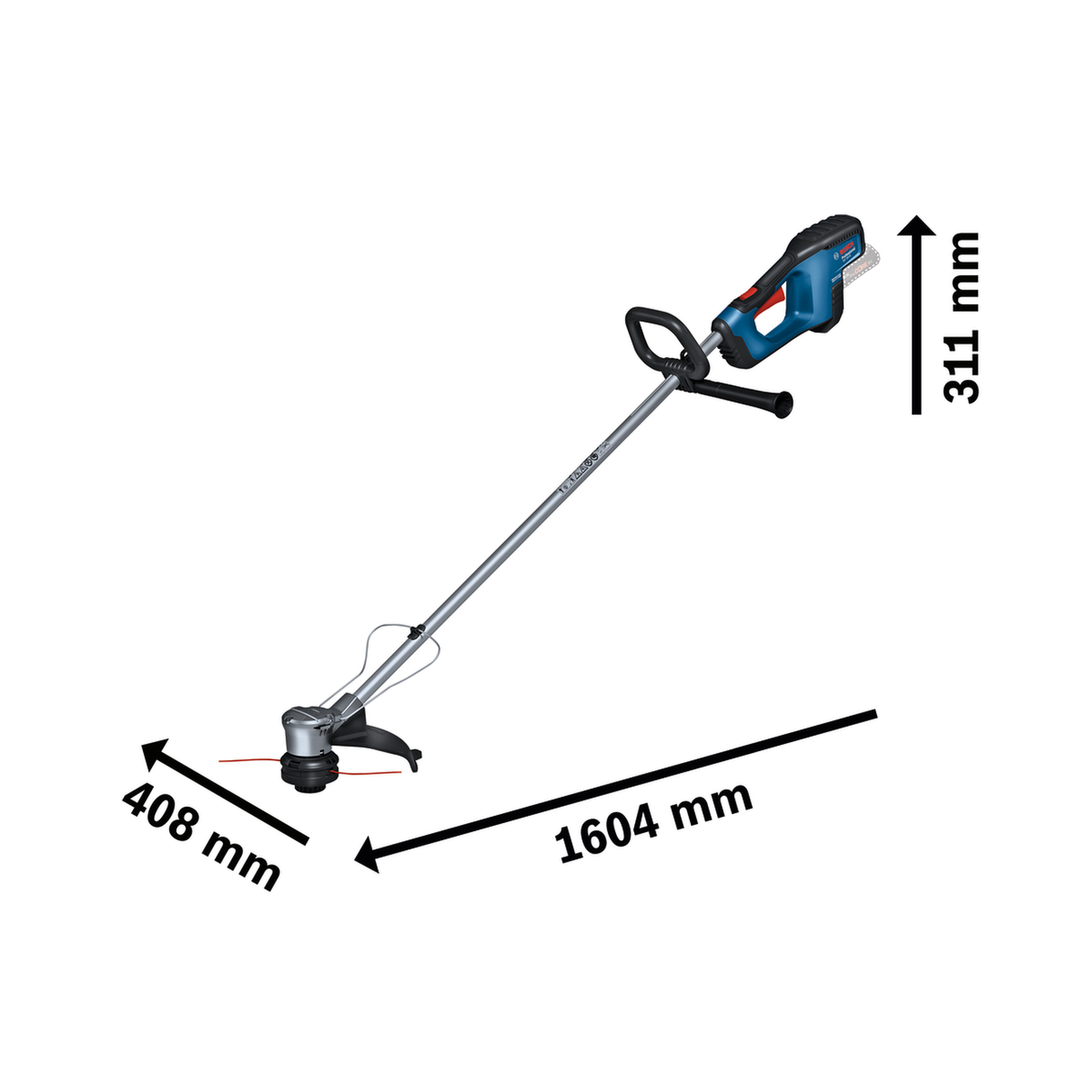 Bosch Professional Cordless Grass Trimmer GRT 18V-33 (18V, 33cm cut, 2.4mm line, Pro-Tap, Brushless, Anti-Tangle, 3.5kg excl. batt)
