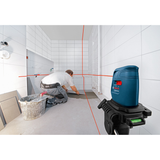Bosch Professional Line Laser GLL 3X (3-line laser, Horizontal and 2 vertical lines, Easy to use for precise alignment)