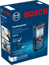 Bosch Professional Laser Measure GLM 40 (Up to 40m range, Area/Volume functions, Robust construction)