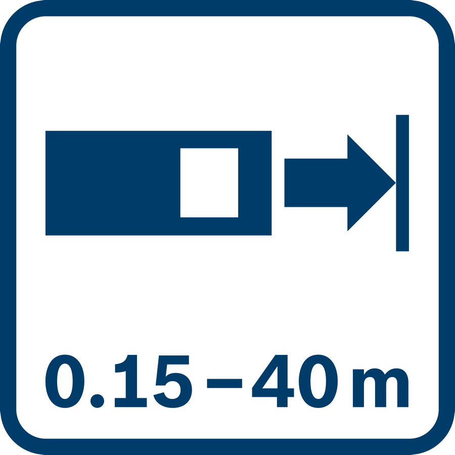 Bosch Professional Laser Measure GLM 40 (Up to 40m range, Area/Volume functions, Robust construction)