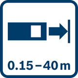 Bosch Professional Laser Measure GLM 40 (Up to 40m range, Area/Volume functions, Robust construction)