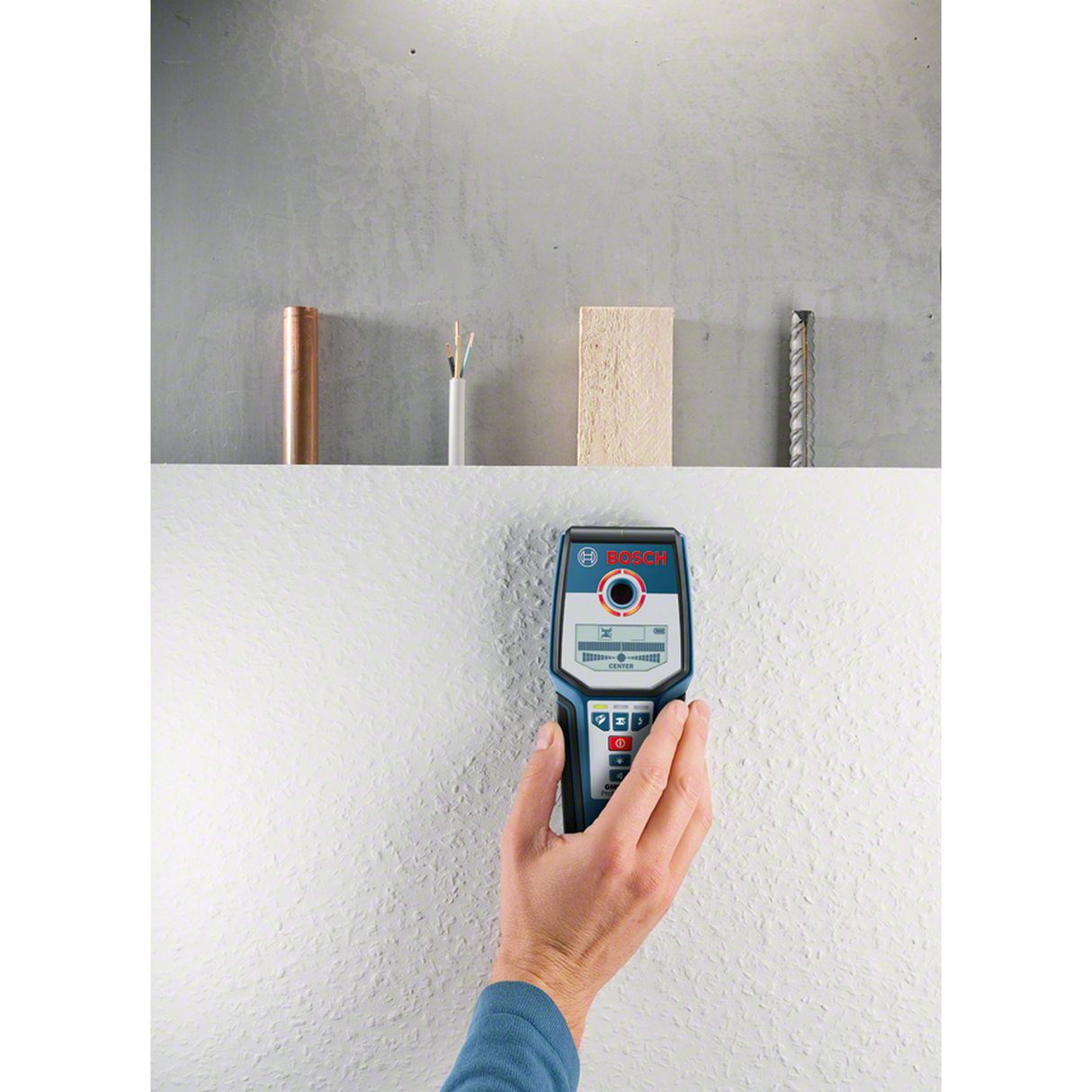 Bosch Professional Wall Scanner GMS 120 (Detection of wood, metal, live cables, Auto-calibration)