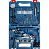 Bosch Professional Impact Drill GSB 600 (600W motor, Includes 100 accessories and carrying case, For versatile tasks)