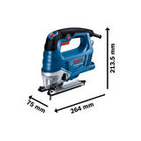 Bosch Professional Jigsaw GST 750 (Powerful 750W motor, For fast and precise cuts)