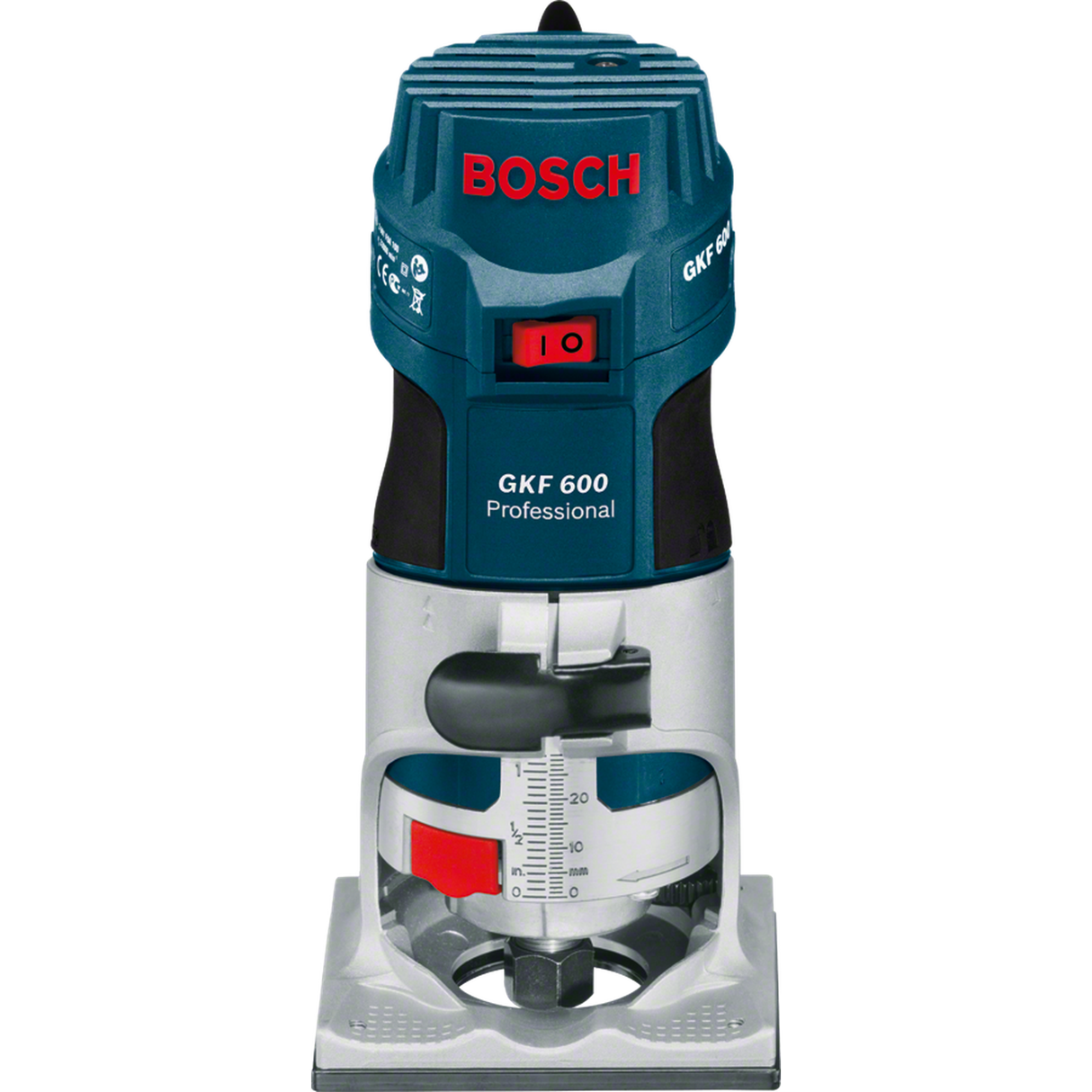 Bosch Professional Palm Router GKF 600 (600W motor, Compact and ergonomic for comfortable edge routing)