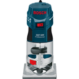 Bosch Professional Palm Router GKF 600 (600W motor, Compact and ergonomic for comfortable edge routing)