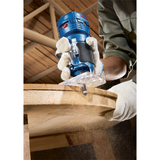 Bosch Professional Palm Router GKF 550 (550W motor, Compact and ergonomic for comfortable edge routing)