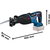 Bosch Professional Cordless Reciprocating Saw GSA 185-LI (18V System, Powerful motor, without battery/ charger, Carton)