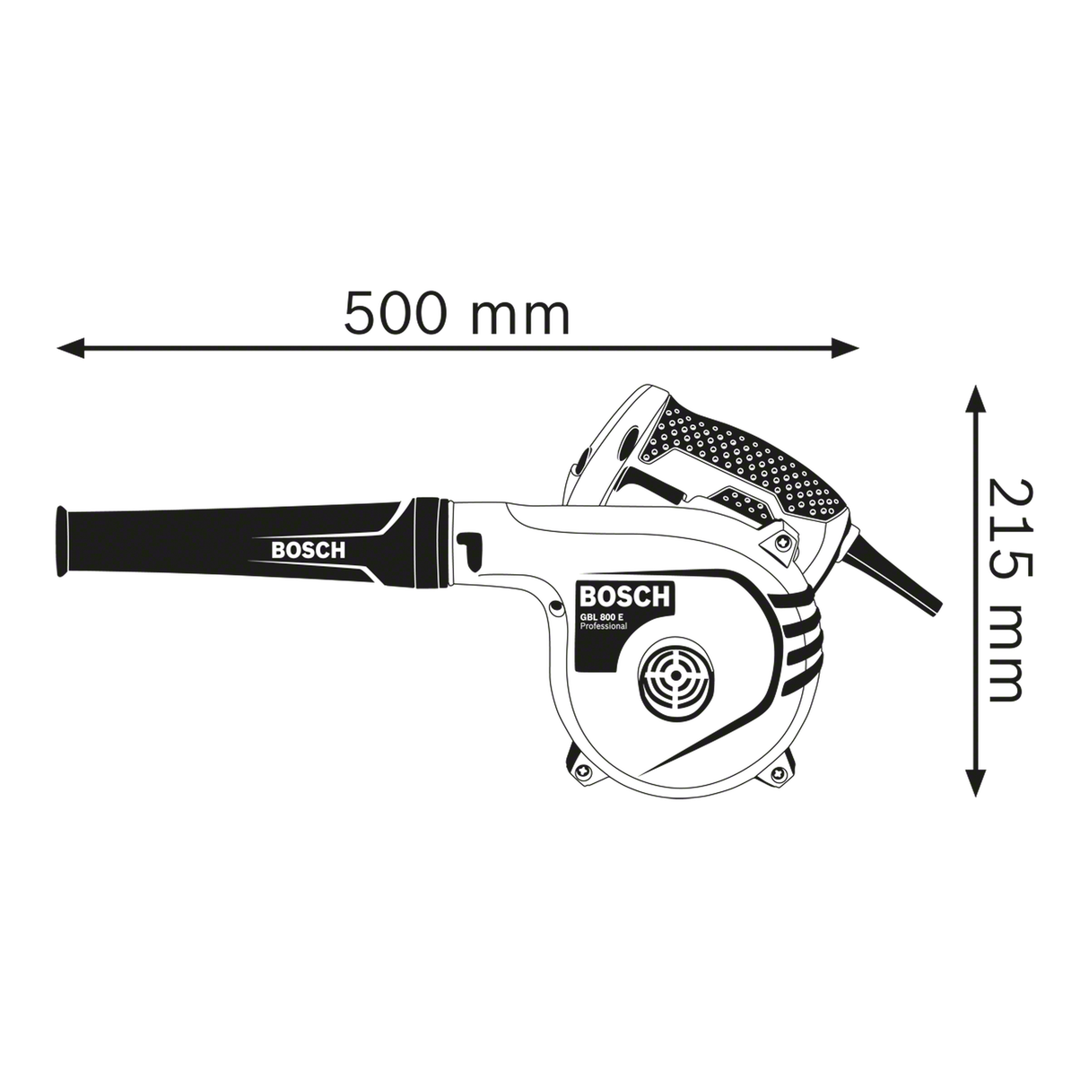 Bosch Professional Blower GBL 800 E (820W, 4.5m³/min, 16,000rpm, 2.25kg, with Dust Extraction function)