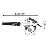Bosch Professional Blower GBL 800 E (820W, 4.5m³/min, 16,000rpm, 2.25kg, with Dust Extraction function)