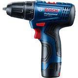 Bosch Professional 12V System Cordless Drill/Driver GSR 120-LI (30Nm torque, incl. 2x 2.0Ah batteries, Charger GAL1210CV, Carry case)