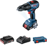 Bosch Professional  HEAVY DUTY Combi Drill GSB 18V-50 (Brushless motor, 50Nm torque, incl. 2x 2.0Ah batteries, Charger GAL 18V-20, Carry case)