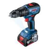 Bosch Professional  HEAVY DUTY Combi Drill GSB 18V-50 (Brushless motor, 50Nm torque, incl. 2x 2.0Ah batteries, Charger GAL 18V-20, Carry case)
