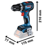 Bosch Professional  Cordless Combi Drill GSB 18V-90 C (HEAVY DUTY, Brushless motor, 90Nm torque, KickBack Control, without battery/ charger, Carton)