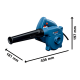 Bosch Professional Blower GBL 650 (650W, 3.7m³/min airflow, 1.7kg, compact design, compatible with multiple nozzles)