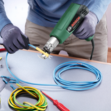 Bosch Heat Gun EasyHeat 500 (1600W, 300/500 °C temperature settings, compact and lightweight design for easy handling, thermal protection), incl. nozzle.
