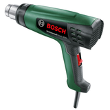 Bosch Heat Gun UniversalHeat 600 (1800W, 3-stage temperature control (60/350/500 °C), removable heat shield, for paint removal, forming, and shrinking), incl. various nozzles.