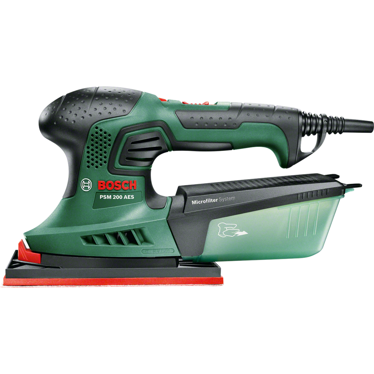 Bosch Multi-Sander PSM 200 AES (200W motor, For versatile sanding of corners, edges, and flat surfaces)