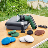 Bosch Cordless Universal Brush (for cleaning various surfaces, water-resistant design, compact and ergonomic, powerful motor), incl. various brush and pad attachments.