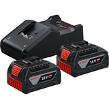 Bosch Professional 18V System Starter Kit (Includes 2x 4.0Ah batteries and GAL 18V-40 charger, Ready to use)