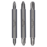 Bosch Double Ended Bit Set (60mm, 1/4" DEB Shank XH, 3-piece, Extra-hard for extended life)