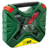 Bosch X-Line Classic 60-Piece Drilling & Screwdriving Set (for wood, metal, masonry, incl. storage case)