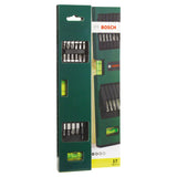 Bosch Spirit Level with Screwdriver Bit Set 17pcs (for precise leveling and various screwdriving tasks, includes a spirit level and a range of screwdriver bits), ideal for home and DIY applications.