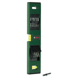 Bosch Spirit Level with Screwdriver Bit Set 17pcs (for precise leveling and various screwdriving tasks, includes a spirit level and a range of screwdriver bits), ideal for home and DIY applications.