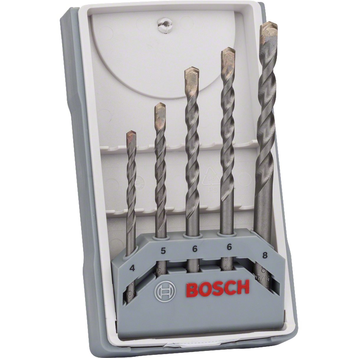 Bosch CYL-3 Concrete Drill Bit Set 4/5/2x6/8mm 5pcs (a set of drill bits for fast and precise drilling in concrete and masonry, robust carbide tip for longer life), compatible with rotary and impact drills.