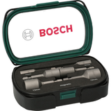 Bosch Nutsetter Set 6/7/8/10/12/13mm 6pcs (a set of nutsetters for driving hex-head screws and nuts, includes common metric sizes), compatible with 1/4" hex shank drivers.