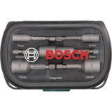 Bosch Nutsetter Set 6/7/8/10/12/13mm 6pcs (a set of nutsetters for driving hex-head screws and nuts, includes common metric sizes), compatible with 1/4" hex shank drivers.