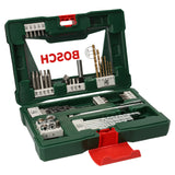 Bosch V-Line Box 48pcs (versatile set of screwdriver bits, drill bits for wood, metal, and masonry, and nutsetters, organized in a robust V-Line case for easy access and storage).