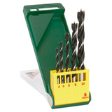 Bosch Wood Drill Bit Set 4/5/6/8/10mm 5pcs (standard set of wood drill bits for common drilling applications in various wood types, includes popular sizes), compatible with rotary drills.