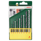 Bosch Universal Drill Bit Metal/Masonry Set 9pc (durable drill bits for versatile drilling in metal, masonry, wood, and plastic, with robust carbide tips for long life), includes drill bits (3/4/5/5.5/6/6.5/7/8/10 mm) in a robust plastic case.