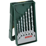 Bosch X-Line Masonry Drill Bit Set 7pcs (a versatile set of masonry drill bits for common drilling applications in brick, stone, and concrete, includes various sizes for convenience), compatible with rotary and impact drills.