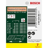 Bosch X-Line Masonry Drill Bit Set 7pcs (a versatile set of masonry drill bits for common drilling applications in brick, stone, and concrete, includes various sizes for convenience), compatible with rotary and impact drills.