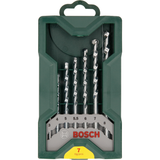 Bosch X-Line Masonry Drill Bit Set 7pcs (a versatile set of masonry drill bits for common drilling applications in brick, stone, and concrete, includes various sizes for convenience), compatible with rotary and impact drills.