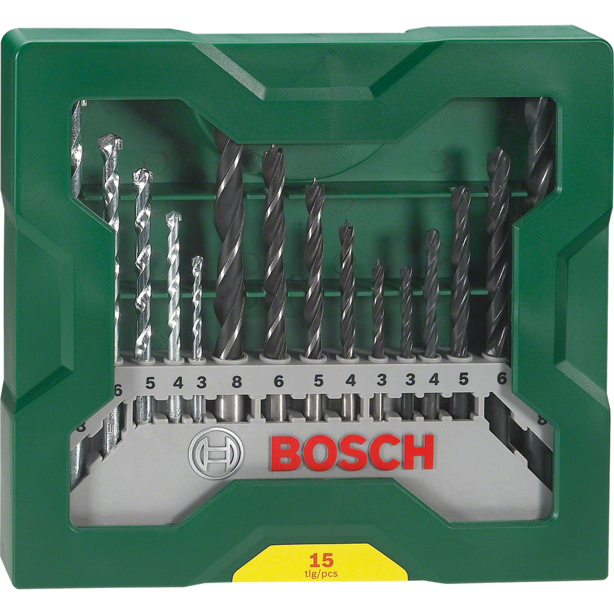 Bosch X-Line Mini 15-Piece Set (Twist Drills, Screwdriving bits, for various materials, incl. storage case)