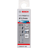Metal Twist Drill Bit HSS PointTeq 1.5x18x40mm 10pcs Bosch HSS PointTeq twist drill bit set