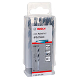 Bosch HSS PointTeQ Metal Twist Drill Bit (5.2x52x86mm, 10-piece pack, For fast metal drilling)