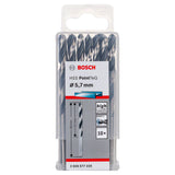 Bosch HSS PointTeQ Metal Twist Drill Bit (5.7x57x93mm, 10-piece pack, For fast metal drilling)