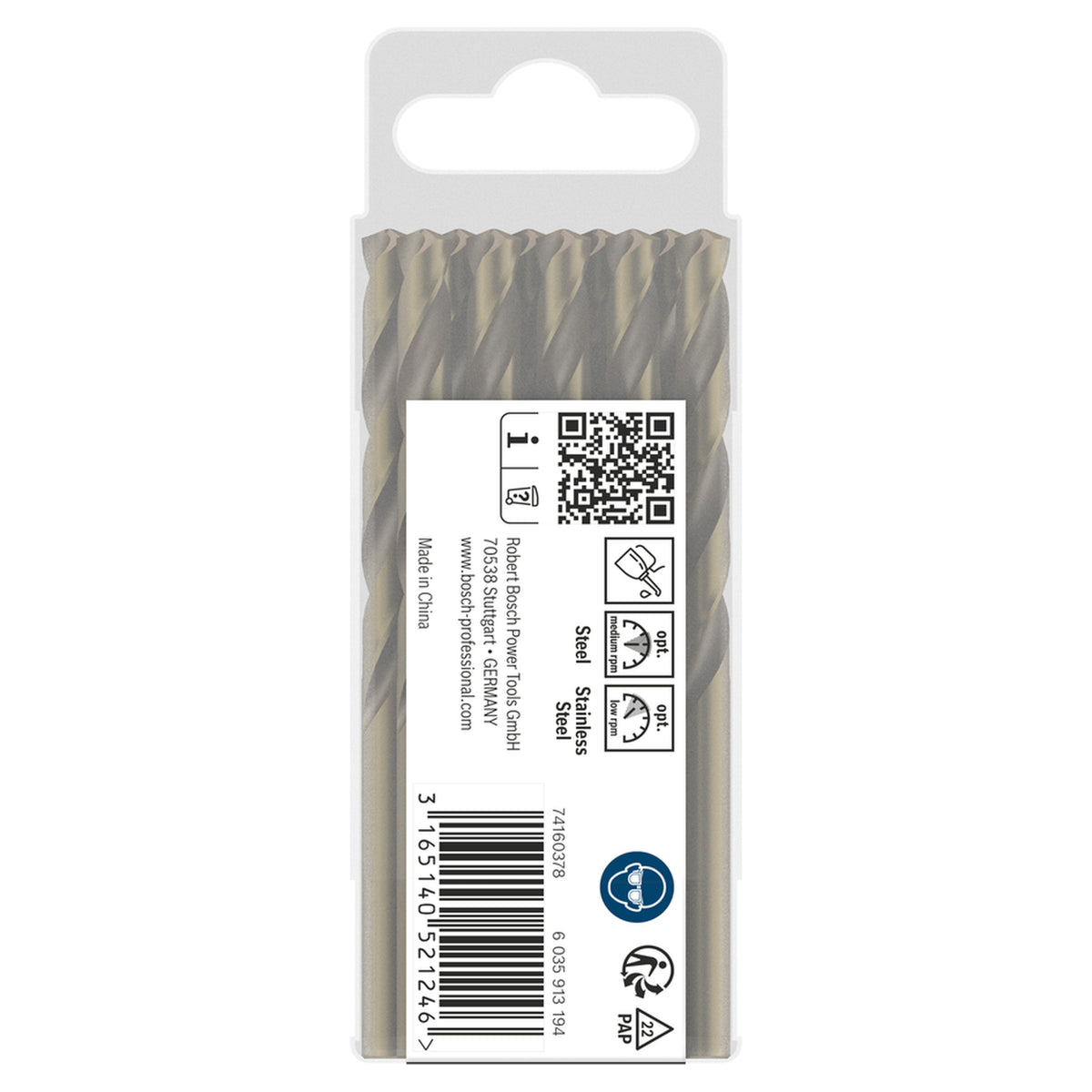 Bosch HSS-CO Metal Drill Bit (6x57x93mm, 10-piece pack, For drilling in tough metals like stainless steel)